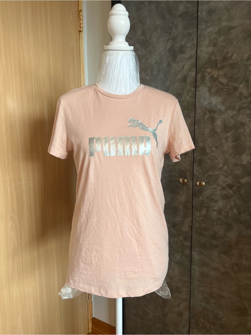 Puma Blush Pink Tee with Silver Logo